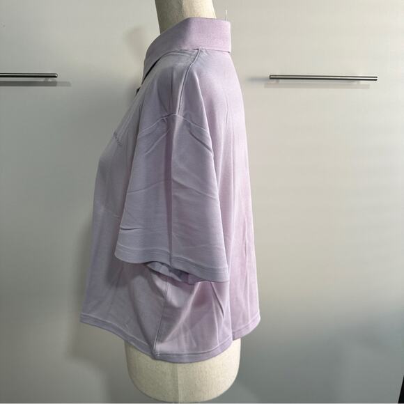 Outdoor Voices Size XXL Lavender Birdie Crop Polo Shirt NWT Yoga Golf Top - Picture 9 of 11
